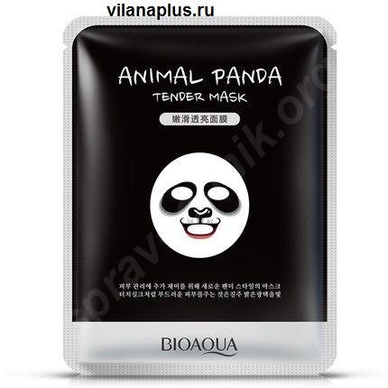 Bioaqua увлажняющая маска-муляж для лица панда animal, 30 гр.. Краснодар