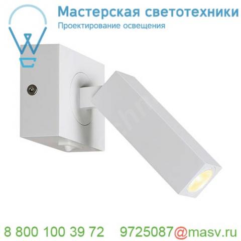 1000325 slv stix светильник накладной 4. 5вт с выключателем и led 3000к, 185лм, 30°, белый (ex