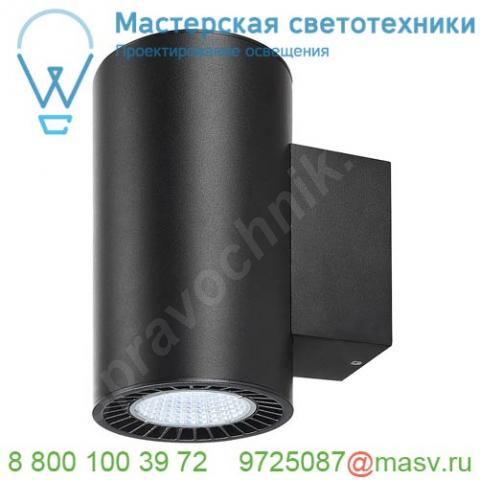 114190 slv supros up/down светильник настенный 34вт с led 4000к, 2х 1550лм, 2х 60°, черный