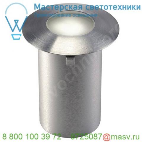 227462 slv trail-lite 60 светильник встраиваемый ip65 12в 50гц 0. 3вт с led 3000k,10лм, сталь/ стекло