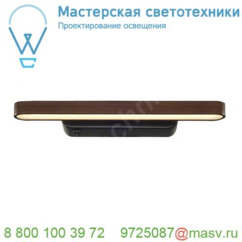 156287 slv vincelli 2 wl светильник настенный с led 9вт (11вт), 2700к, 500лм, черный / бамбук темный