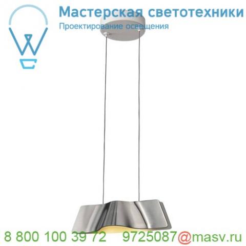 147836 slv wave 25 pd светильник подвесной 12вт с led 3000к, 960лм, алюминий / белый