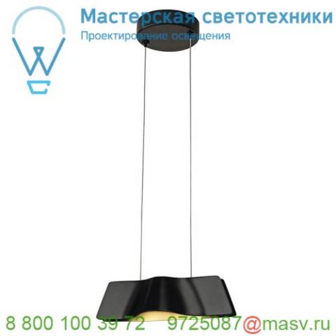 147830 slv wave 25 pd светильник подвесной 12вт с led 3000к, 800лм, черный