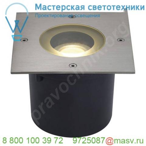 230174 slv wetsy square светильник встраиваемый ip67 6. 3вт c led 3000к, 300лм, сталь