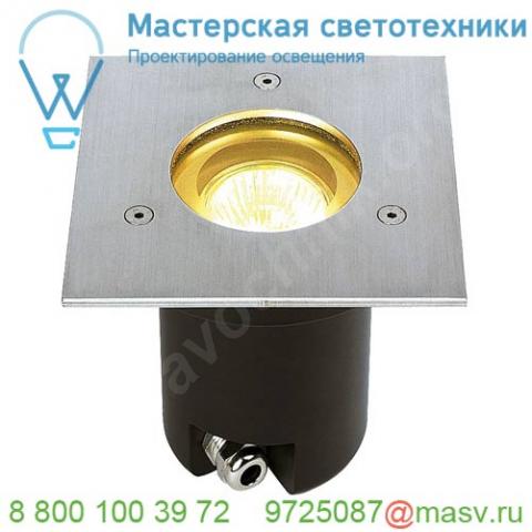 228214 slv adjust 135 square светильник встраиваемый ip67 для лампы gu10 35вт макс. , сталь