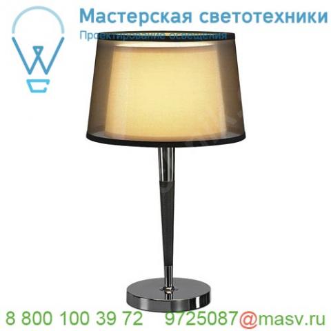 155651 slv bishade tl-1 светильник настольный для лампы e27 40вт макс. , черный/ белый/ хром