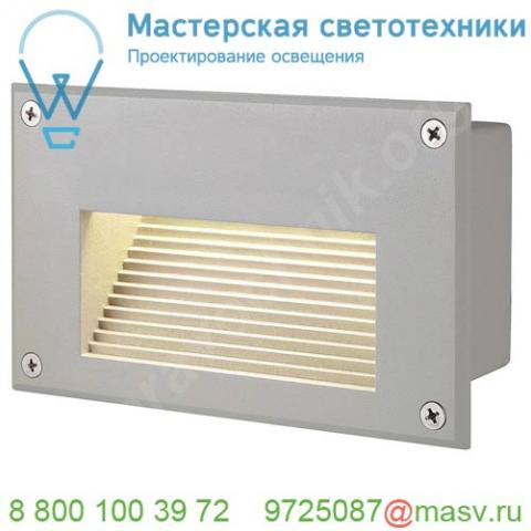 229702 slv brick led downunder светильник встраиваемый ip54 1. 4вт c led 3000k, 30лм, серебристый