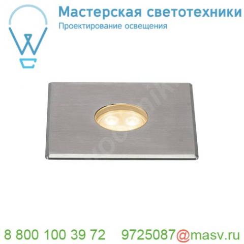 233692 slv dasar® 100 premium square светильник встраиваемый ip67 5. 5вт c led 3000к, 300лм, 24°, al