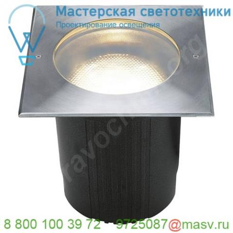 229204 slv dasar® 215 uni square светильник встраиваемый ip67 для лампы e27 80вт макс. , сталь