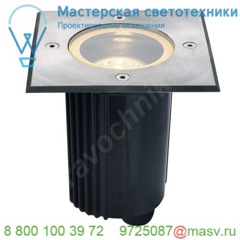 229324 slv dasar® 115 square светильник встраиваемый ip67 для лампы gu10 35вт макс. , сталь