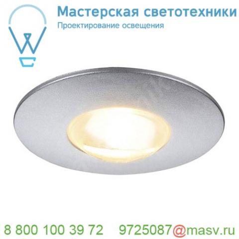 112242 slv dekled светильник встраиваемый 350ма 1вт с led 3000к, 60лм, 45°, серебристый