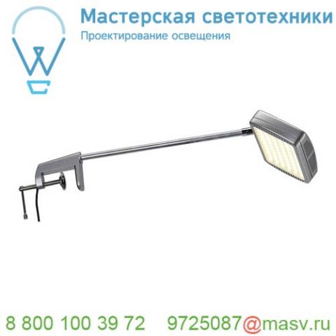 170402 slv led display светильник на струбцине 16вт с led 3000к, 1100лм, 120°, серебристый