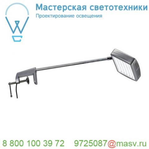 170401 slv led display светильник на струбцине 16вт с led 4000к, 1100лм, 120°, серебристый