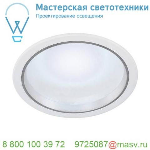 160491 slv led downlight 23 светильник встраиваемый с led 27вт (28вт), 4000к, 2850лм, 100°, белый