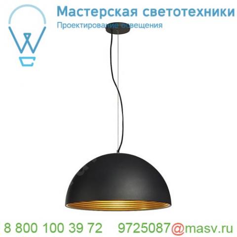 155930 slv forchini m 50 pd светильник подвесной для лампы e27 40вт макс. , черный/ золото