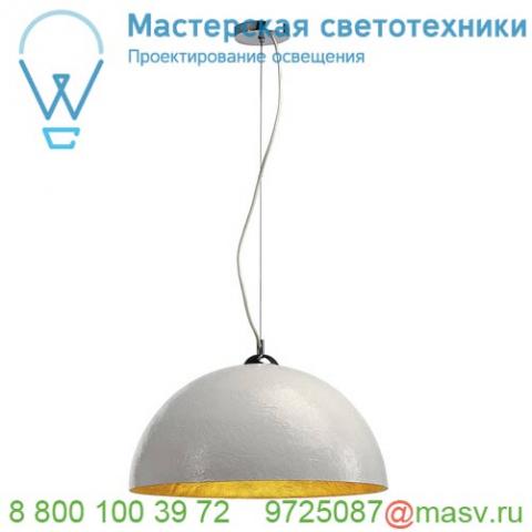 155531 slv forchini 50 pd светильник подвесной для лампы e27 40вт макс. , белый/ хром/ золото