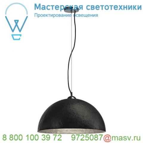 155520 slv forchini 50 pd светильник подвесной для лампы e27 40вт макс. , черный/ хром/ серебро