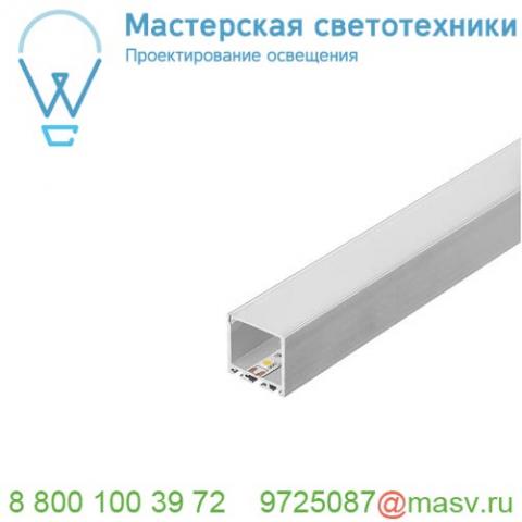 213614 slv glenos pro-3030 100 профиль накладной, без экрана, 1 м, серебристый