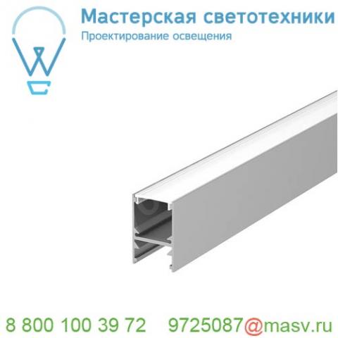 1001817 slv h-profil, профиль накладной, 2 м, без экрана,алюминий