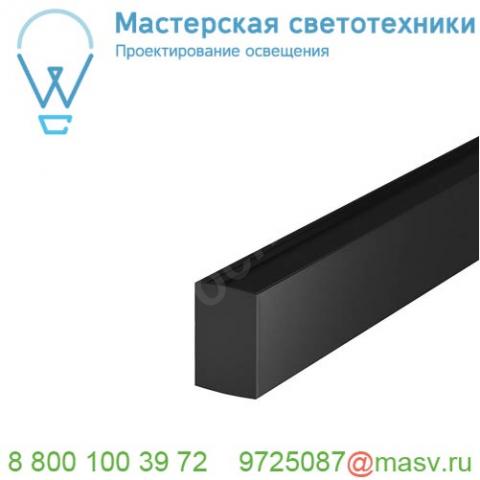 1001814 slv h-profil, профиль накладной, 2 м, без экрана, черный