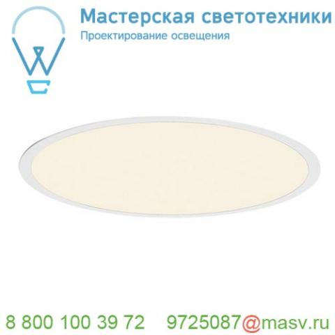 158662 slv led panel round светильник встраиваемый 1000-1050ма с led 40вт, 2700k, 2630лм, без бп