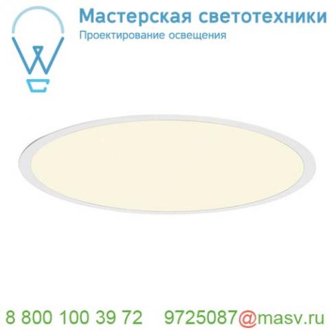 158664 slv panel 60 round светильник встраиваемый 1000ма/1050ма с led 40вт, 4000к, 2930лм, 120°, без