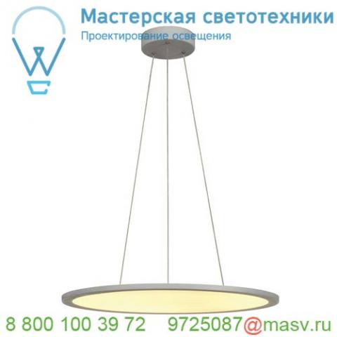 1001346 slv panel 60 round светильник подвесной 42вт с led 2700к, 2850лм, 110°, димм. 1-10в, серебр.