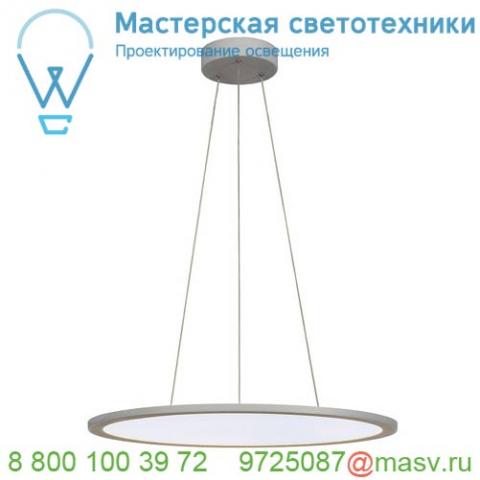 1001348 slv panel 60 round светильник подвесной 42вт с led 4000к, 3350лм, 110°, димм. 1-10в, серебр.