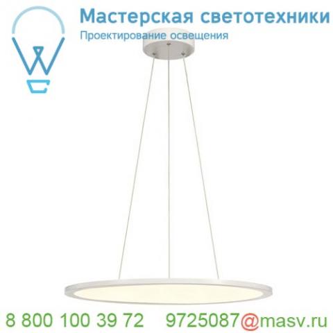 1001344 slv panel 60 round светильник подвесной 42вт с led 3000к, 3150лм, 110°, димм. 1-10в, белый