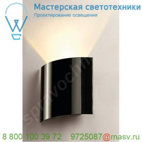 151600 slv led sail wl-1 светильник настенный 3. 5вт с led 3000k, 110лм, черный глянцевый