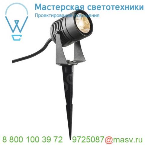 1002201 slv led spike светильник ландшафтный ip55 6вт с led 3000к, 400лм, 40°, кабель 1. 5м с вилкой