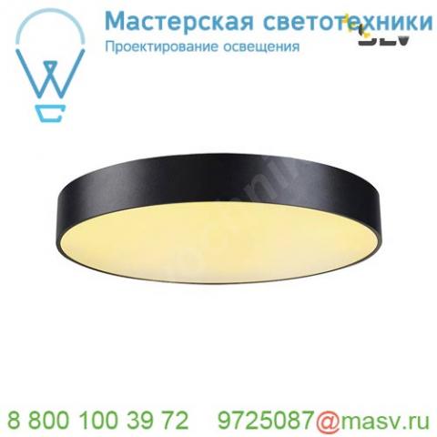 135120 slv medo 60 led светильник накладной 40вт с led 3000к, 3500лм, 105°, димм. 1-10в, черный