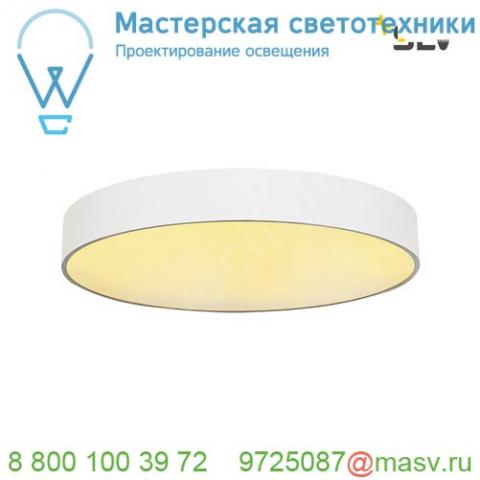 135121 slv medo 60 led светильник накладной 40вт с led 3000к, 3500лм, 105°, димм. 1-10в, белый