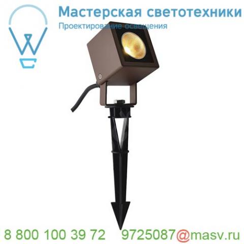 1001937 slv nautilus 10 square led светильник ip65 9вт с led 3000к, 520лм, 45°, кабель 2м с вилкой