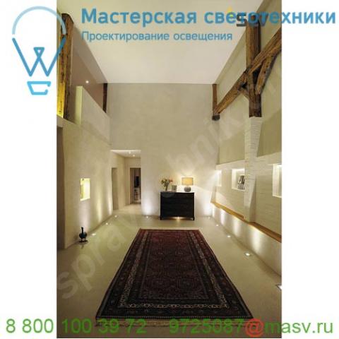 114291 slv new tria 150 square cs светильник встраиваемый 29вт с бп и led 3000к, 2500лм, 30°, 1-10в