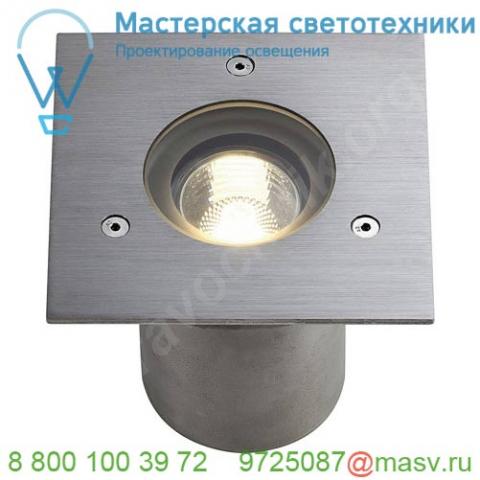 230914 slv n-tic pro gu10 square светильник встраиваемый ip67 для лампы gu10 35вт макс. , сталь