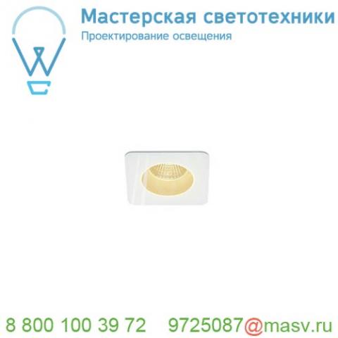 114451 slv patta-f square светильник встраиваемый ip65 12вт c led 3000к, 860лм, 38°, белый