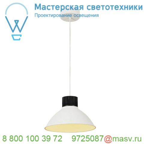 165611 slv pentuli 38 светильник подвесной с cob led 43вт (47вт), 3000к, 3950лм, белый/ черный