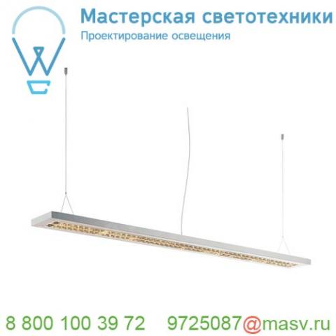 158971 slv rasto led 1545х175 светильник потолочный 44вт с led 3000к, 4900лм, ugr<19, белый