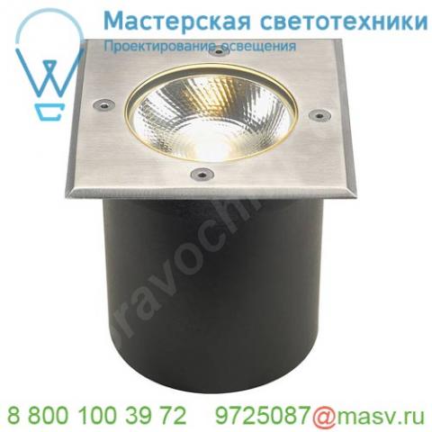 227604 slv rocci square светильник встраиваемый ip67 9. 8вт c led 3000к, 580лм, 20°, сталь