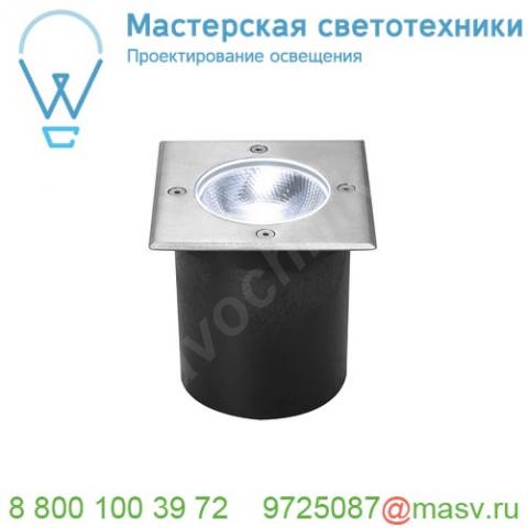 1002186 slv rocci square светильник встраиваемый ip67 9. 8вт c led 4000к, 630лм, 20°, сталь