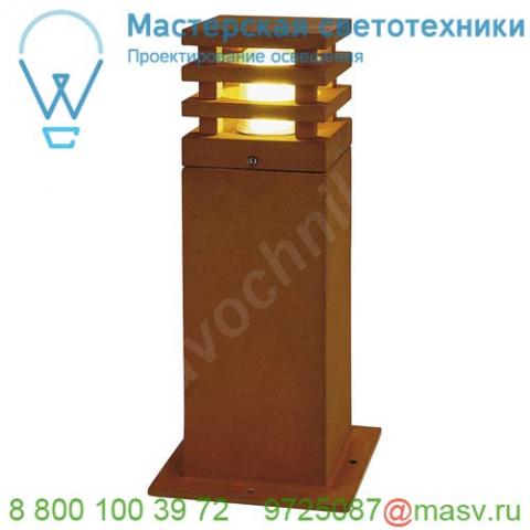 229420 slv rusty square 40 светильник ландшафтный ip55 для лампы e27 11вт макс. , бурый