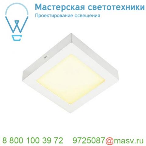 162973 slv senser square 18 светильник накладной 14вт c led 3000к, 500лм, 120°, белый