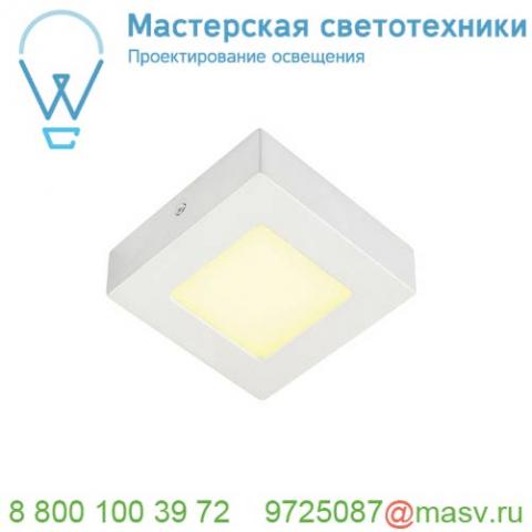 162963 slv senser square 12 светильник накладной 6. 7вт c led 3000к, 230лм, 120°, белый