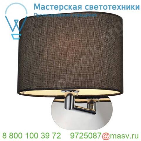 155860 slv soprana oval wl-1 светильник настенный для лампы e27 60вт макс. , хром/ черный