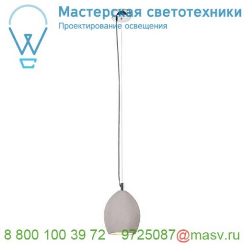 155710 slv soprana solid pd-1 светильник подвесной для лампы e14 (свеча) 25вт макс. , серый бетон