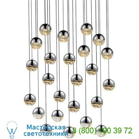 2918. 01-sml grapes 24 light led round multipoint pendant sonneman lighting, светильник