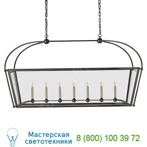 Visual comfort plantation 7-light linear suspension light chc 5438ab-cg, светильник