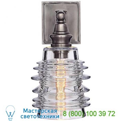 Covington wall sconce with ribbed glass visual comfort chd 2472pn-cg, настенный светильник