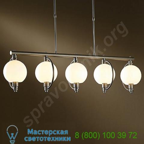 Hubbardton forge pluto 5 light linear suspension light 137805-1007, светильник